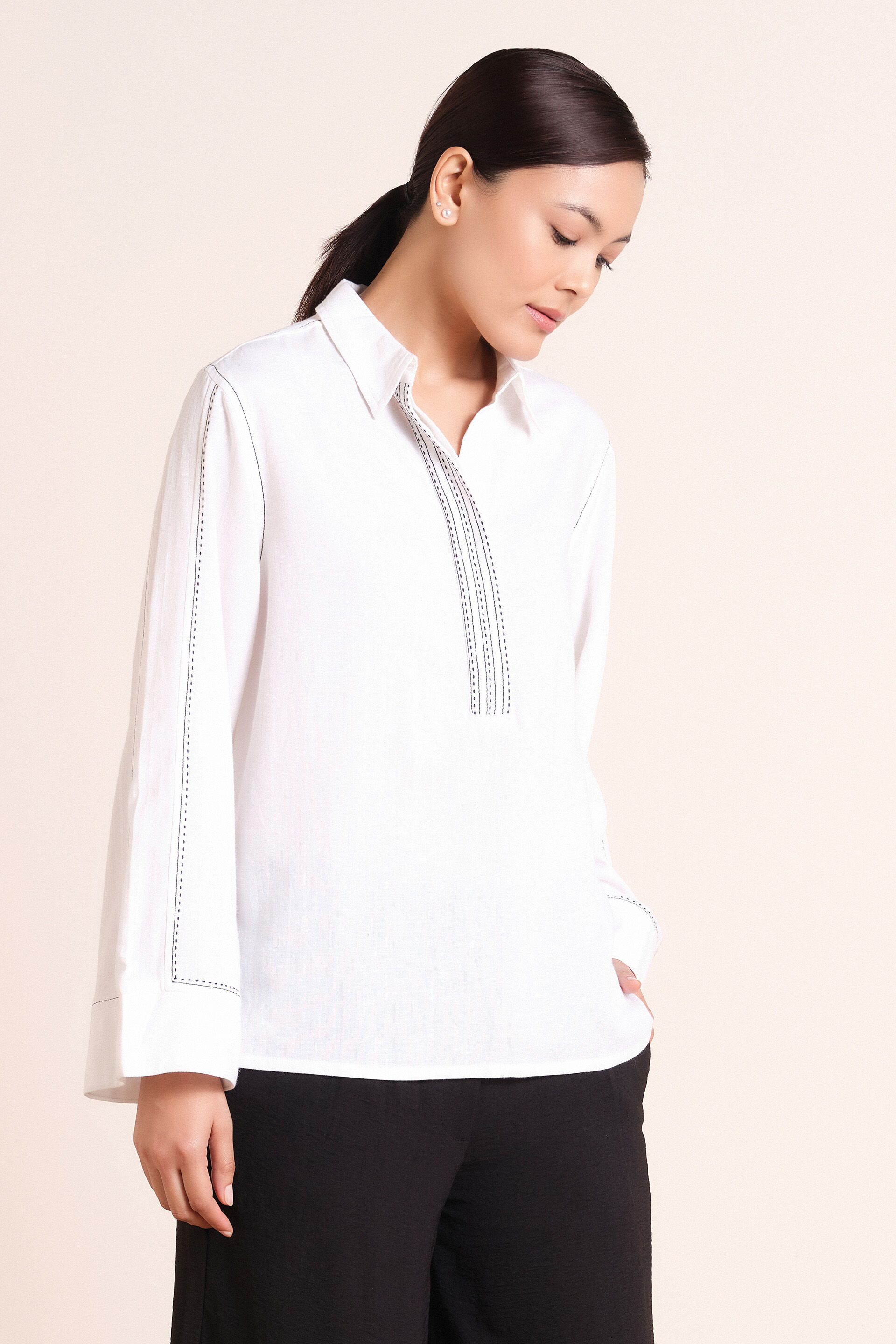 Orelia White Top, White, image 5